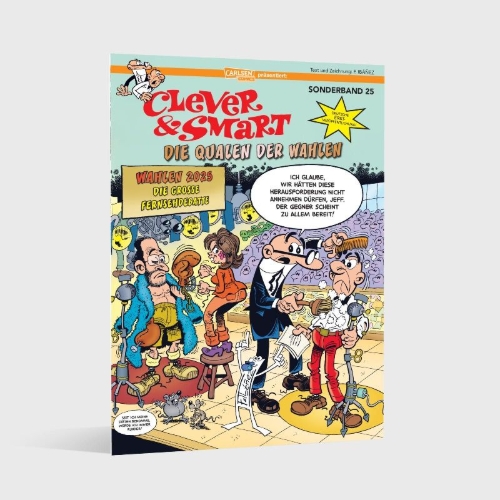 Buchcover und Innenansicht für das Buch: Mortadelo y Filemon: Elecciones