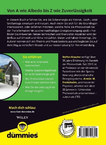 Buchcover und Innenansicht für das Buch: Photovoltaik Alles-in-einem-Band für Dummies