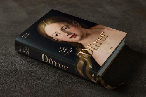Buchcover und Innenansicht für das Buch: Albrecht Dürer. Sämtliche Gemälde. Ausgewählte Zeichnungen und Druckgrafiken