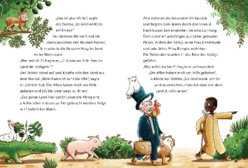 Buchcover und Innenansicht für das Buch: Penguin JUNIOR - Einfach selbst lesen: Kinderbuchklassiker - Doktor Dolittle und seine Tiere