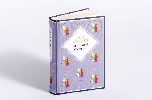 Buchcover und Innenansicht für das Buch: Jane Austen, Stolz und Vorurteil. Schmuckausgabe mit Goldprägung