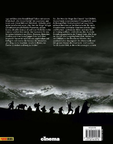 Buchcover und Innenansicht für das Buch: Cinema präsentiert: Der Herr der Ringe - Die Chronik