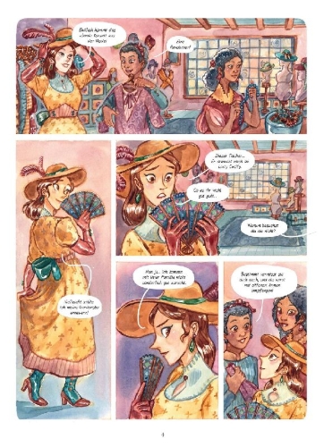 Buchcover und Innenansicht für das Buch: Les enquêtes d'Enola Holmes 8