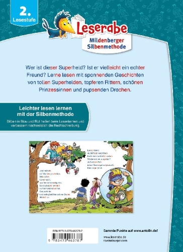 Buchcover und Innenansicht für das Buch: Leserabe Sonderausgaben - Geschichten von starken Helden - Silbe für Silbe lesen lernen