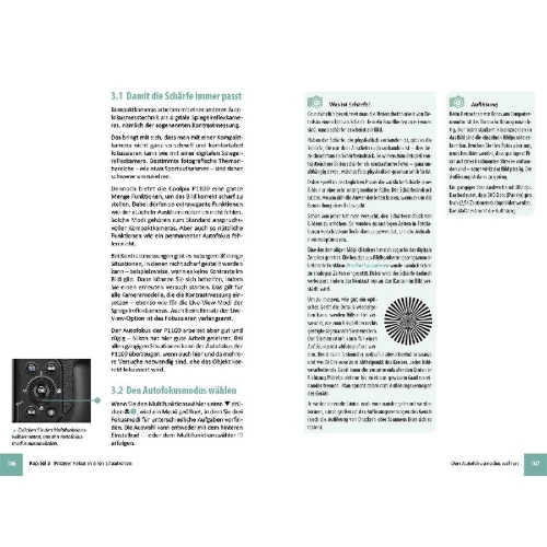 Buchcover und Innenansicht für das Buch: Nikon Coolpix P1100 - Das umfangreiche Praxisbuch zu Ihrer Kamera