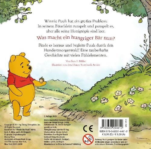 Buchcover und Innenansicht für das Buch: Disney Winnie Puuh: Honig für Winnie Puuh - Mein allerliebstes Fühlbuch