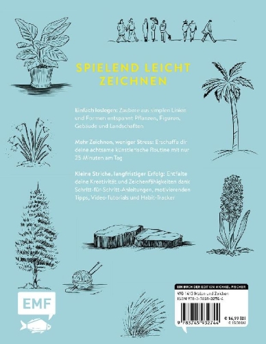 Buchcover und Innenansicht für das Buch: The Drawing Habit