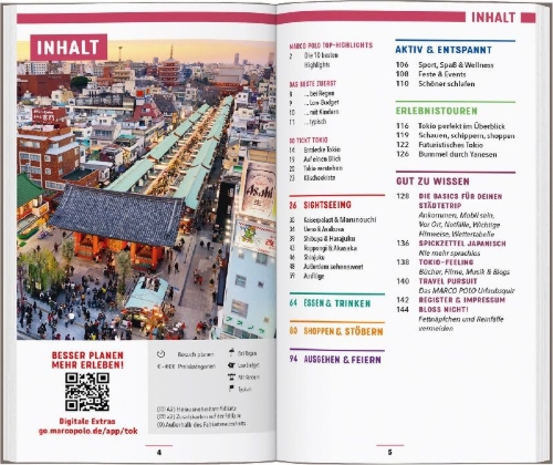 Buchcover und Innenansicht für das Buch: MARCO POLO Reiseführer Tokio