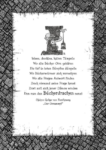 Buchcover und Innenansicht für das Buch: Der Bücherdrache