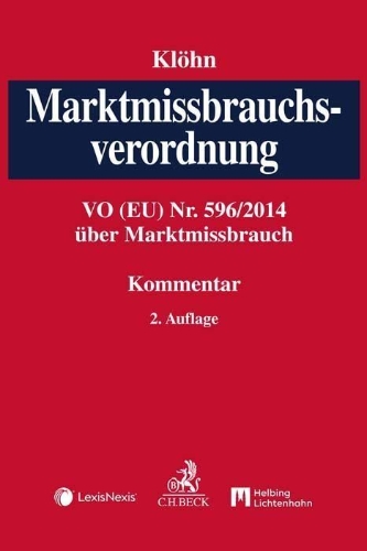 Buchcover und Innenansicht für das Buch: Marktmissbrauchsverordnung. MAR