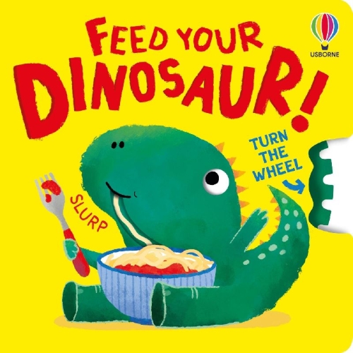 Buchcover und Innenansicht für das Buch: Feed Your Dinosaur