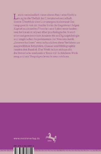Buchcover und Innenansicht für das Buch: Lesen lernen. Eine literaturwissenschaftliche Einführung