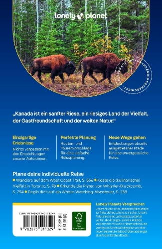 Buchcover und Innenansicht für das Buch: LONELY PLANET Reiseführer Kanada