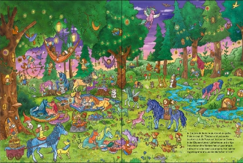 Buchcover und Innenansicht für das Buch: Wo ist das kleine Zauberpony?