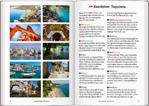 Buchcover und Innenansicht für das Buch: Baedeker SMART Reiseführer Kroatien