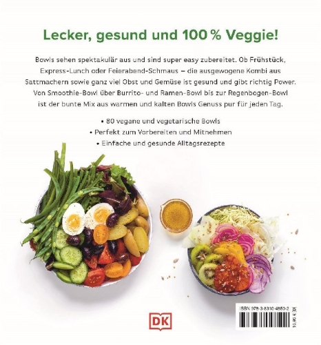 Buchcover und Innenansicht für das Buch: Veggie Bowls