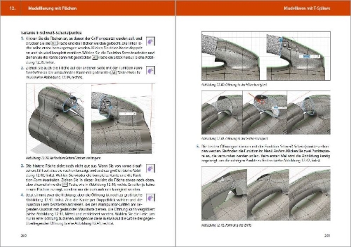 Buchcover und Innenansicht für das Buch: Autodesk Fusion - 3D CAD - Konstruktion - Fertigung - Einstieg und Praxis mit vielen Praxisbeispielen