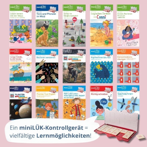 Buchcover und Innenansicht für das Buch: miniLÜK. Das Lernpaket für Erstklässler