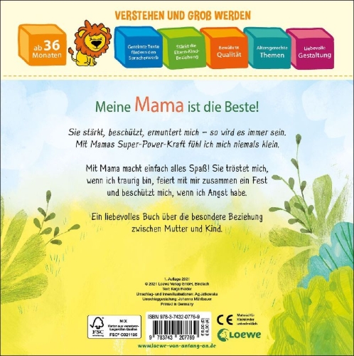 Buchcover und Innenansicht für das Buch: So toll ist meine Mama!