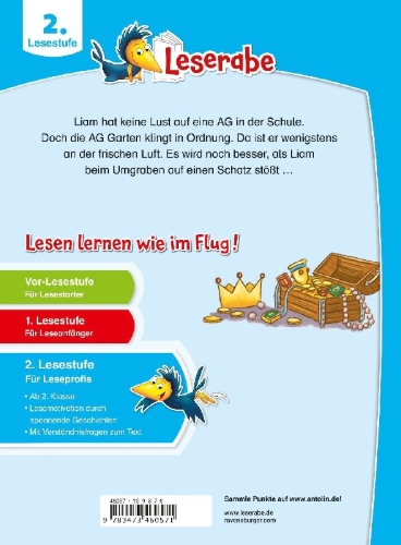Buchcover und Innenansicht für das Buch: Ein Schatz auf dem Schulhof - Leserabe ab 2. Klasse - Erstlesebuch für Kinder ab 7 Jahren