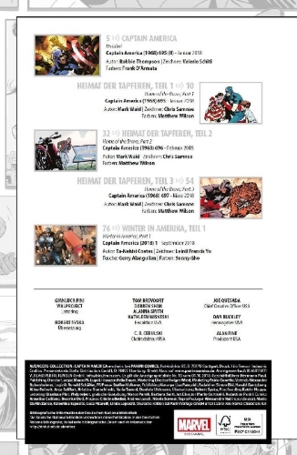 Buchcover und Innenansicht für das Buch: Avengers Collection: Captain America