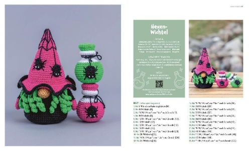 Buchcover und Innenansicht für das Buch: More Amigurumi Gnomes