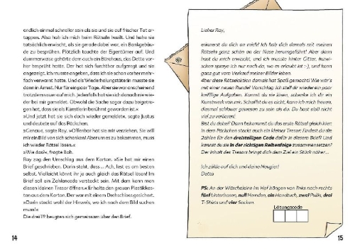 Buchcover und Innenansicht für das Buch: Die drei ??? Kids, Mission Graffiti-Code
