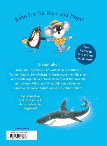 Buchcover und Innenansicht für das Buch: Huxley and Flapjack - Trouble at Sea