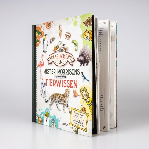 Buchcover und Innenansicht für das Buch: Die Schule der magischen Tiere: Mister Morrisons gesammeltes Tierwissen