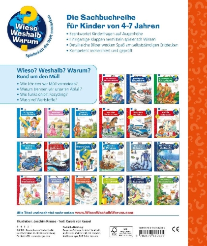 Buchcover und Innenansicht für das Buch: Wieso? Weshalb? Warum?, Band 74: Rund um den Müll