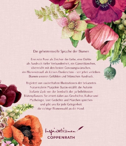 Buchcover und Innenansicht für das Buch: Vom Zauber der Blumen