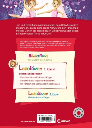 Buchcover und Innenansicht für das Buch: Leselöwen 1. Klasse - Die große Ballett-Aufführung