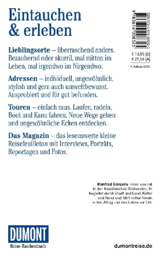 Buchcover und Innenansicht für das Buch: DUMONT Reise-Taschenbuch Reiseführer Bordeaux & Atlantikküste
