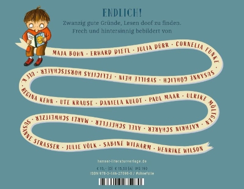 Buchcover und Innenansicht für das Buch: Lesen ist doof