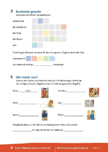 Buchcover und Innenansicht für das Buch: Pontes 1 Gesamtband (ab 2020) - Übungsblock zum Schulbuch 1. Lernjahr.  Lektion 1-11