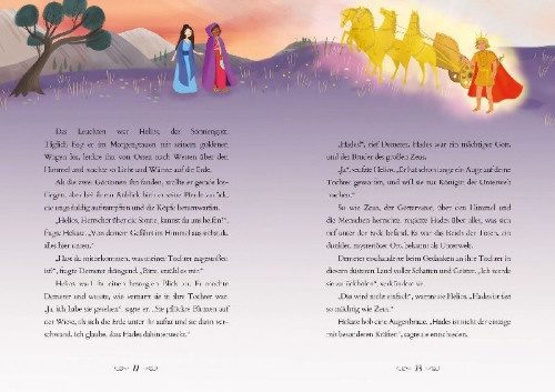 Buchcover und Innenansicht für das Buch: Geschichten von Heldinnen aus der griechischen Mythologie