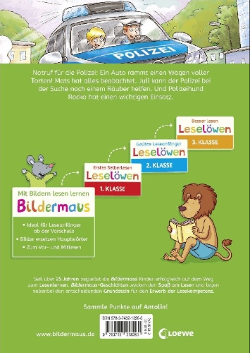 Buchcover und Innenansicht für das Buch: Bildermaus - Geschichten von der Polizei