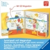 Buchcover und Innenansicht für das Buch: Mein großes Magnetbuch - Was gehört wohin?