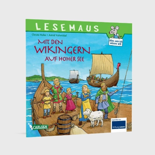 Buchcover und Innenansicht für das Buch: LESEMAUS 148: Mit den Wikingern auf hoher See