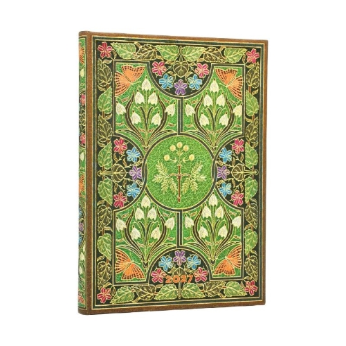 Buchcover und Innenansicht für das Buch: 12-Monatskalender 2027 Blühende Poesie Midi Verso
