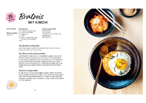 Buchcover und Innenansicht für das Buch: Koreanisch kochen
