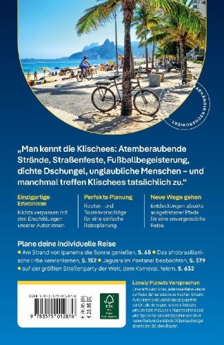 Buchcover und Innenansicht für das Buch: LONELY PLANET Reiseführer Brasilien