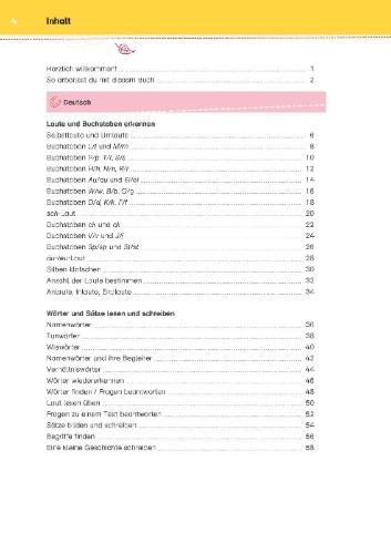 Buchcover und Innenansicht für das Buch: Bibi & Tina: Mein Übungsbuch für die 1. Klasse