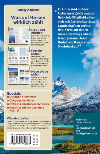 Buchcover und Innenansicht für das Buch: LONELY PLANET Reiseführer Chile & Osterinsel
