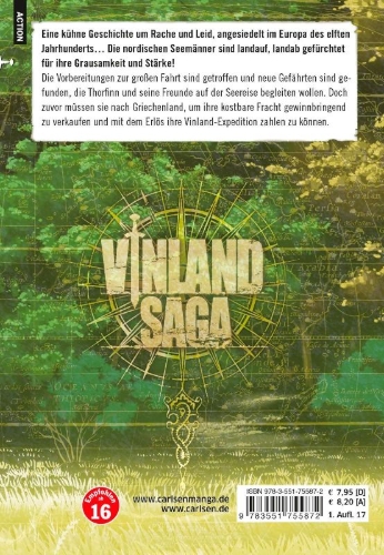 Buchcover und Innenansicht für das Buch: Vinland Saga