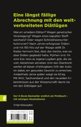 Buchcover und Innenansicht für das Buch: Fettlogik überwinden