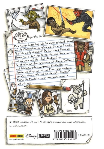 Buchcover und Innenansicht für das Buch: US-STAR WARS: Jedi Academy