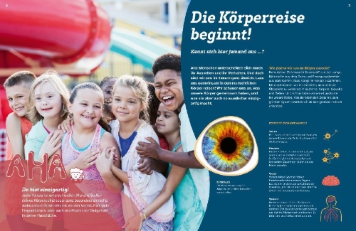 Buchcover und Innenansicht für das Buch: WAS IST WAS Dein Körper. Was alles in dir steckt