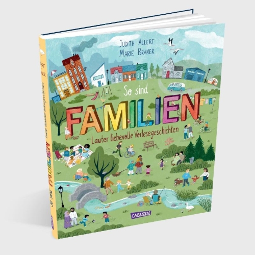 Buchcover und Innenansicht für das Buch: So sind Familien