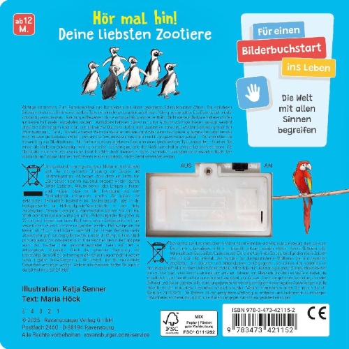 Buchcover und Innenansicht für das Buch: Hör mal hin - Wer brüllt hier? Im Zoo